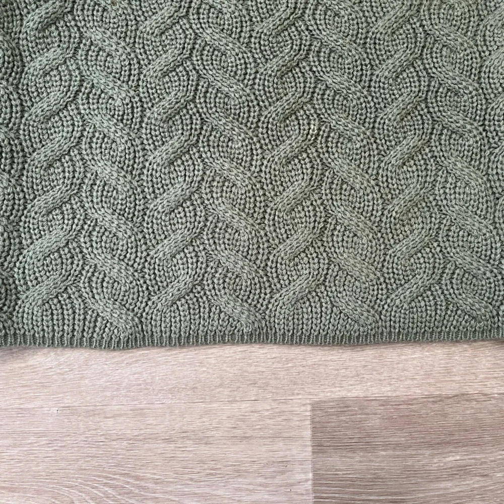 Cozy Olive Cable Knit Sweater